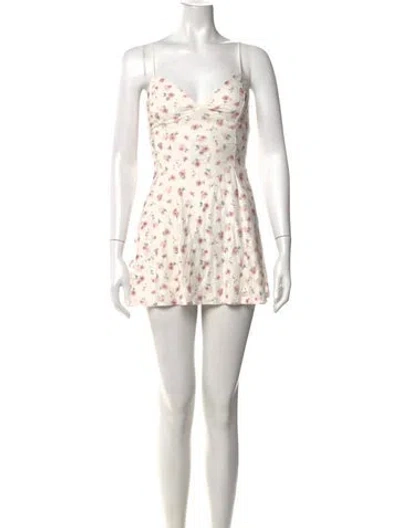 Pre-owned Windsor Floral Print Mini Dress W/ Tags In Multi