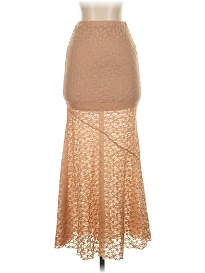 Pre-owned Windsor Formal Skirt In Brown