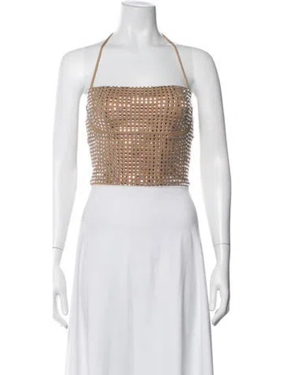 Pre-owned Windsor Halterneck Sleeveless Crop Top W/ Tags In Multicolor