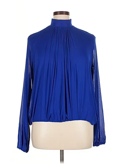 Pre-owned Windsor Long Sleeve Blouse In Blue