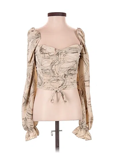 Pre-owned Windsor Long Sleeve Blouse In Brown