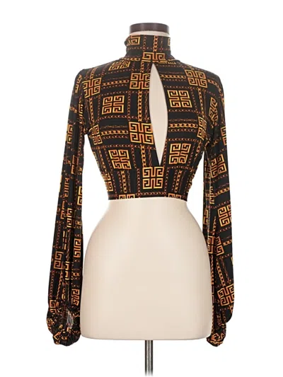Pre-owned Windsor Long Sleeve Blouse In Gold