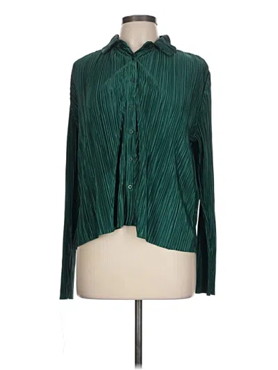 Pre-owned Windsor Long Sleeve Blouse In Green
