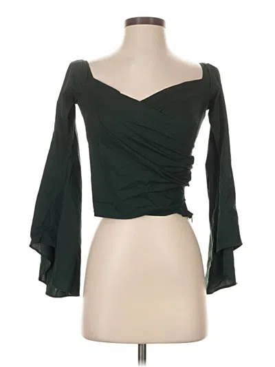 Pre-owned Windsor Long Sleeve Blouse In Green