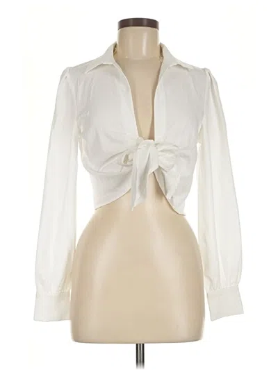 Pre-owned Windsor Long Sleeve Blouse In Ivory