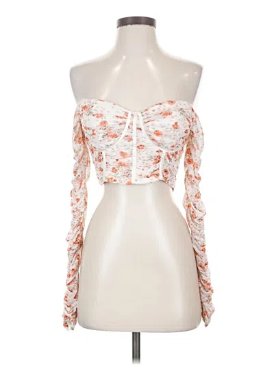 Pre-owned Windsor Long Sleeve Blouse In Orange
