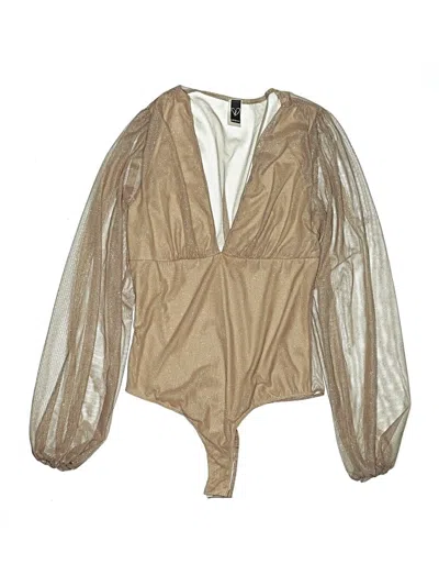 Pre-owned Windsor Long Sleeve Blouse In Tan