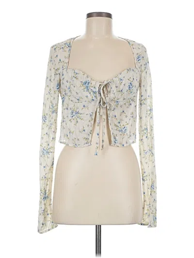 Pre-owned Windsor Long Sleeve Blouse In White