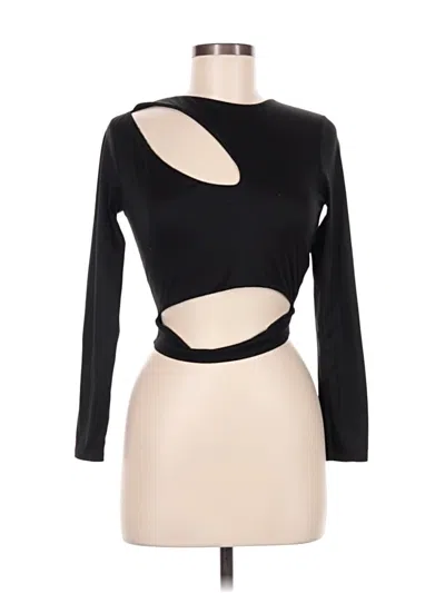 Pre-owned Windsor Long Sleeve Top Black Keyhole Neckline Tops