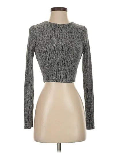 Pre-owned Windsor Long Sleeve Top Gray Turtleneck Tops