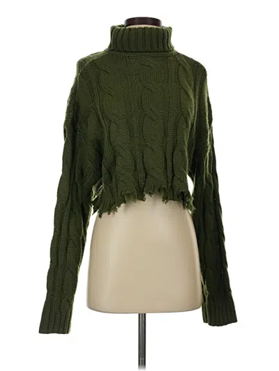 Pre-owned Windsor Long Sleeve Top Green Turtleneck Tops