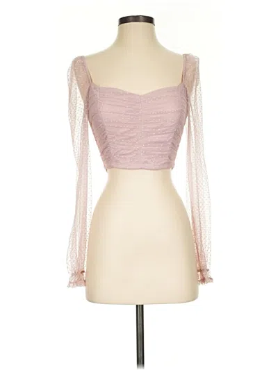 Pre-owned Windsor Long Sleeve Top Pink Sweetheart Neckline Tops