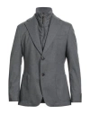 Windsor . Man Blazer Charcoal Size 44 Wool, Polyester, Viscose, Elastane In Gray