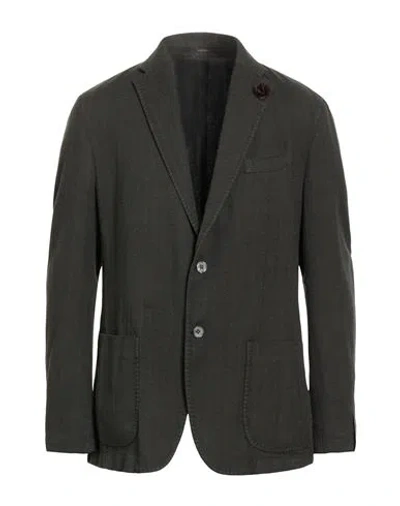 Windsor . Man Blazer Military Green Size 42 Cotton, Linen