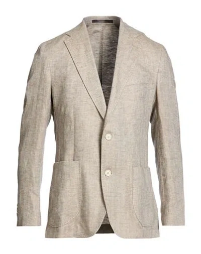 Windsor . Man Blazer Taupe Size 44 Linen In Gray