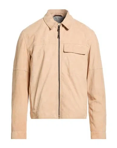 Windsor . Man Jacket Beige Size 40 Goat Skin