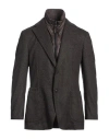 Windsor . Man Jacket Dark Brown Size 38 Polyester, Viscose, Elastane, Polyamide