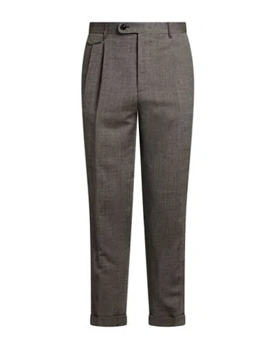 Windsor . Man Pants Dark Brown Size 40 Wool, Viscose, Linen, Elastane