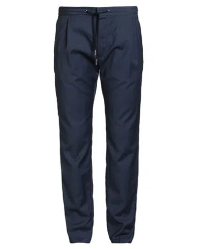 Windsor . Man Pants Navy Size 36 Virgin Wool In Blue