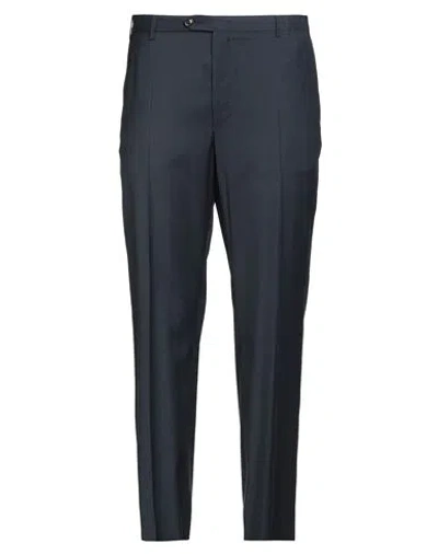 Windsor . Man Pants Navy Size 40 Virgin Wool In Blue