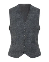 Windsor . Man Tailored Vest Charcoal Size 40 Polyamide, Virgin Wool, Polyester In Gray