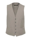 Windsor . Man Tailored Vest Sand Size 40 Cotton, Linen In Gray