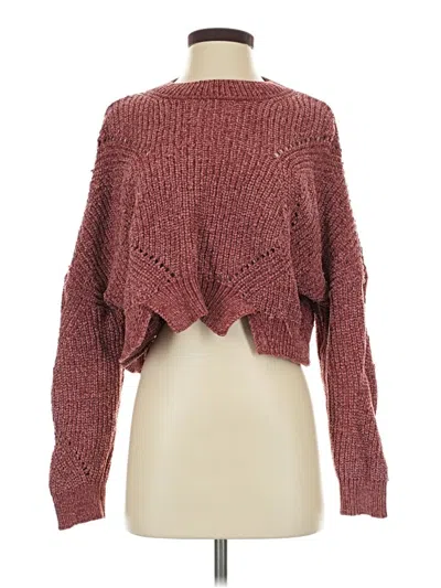 Pre-owned Windsor Pullover Sweater In Burgundy