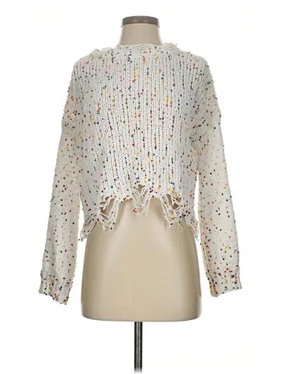 Pre-owned Windsor Pullover Sweater In White