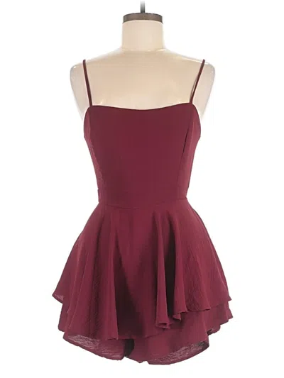 Pre-owned Windsor Romper In Burgundy