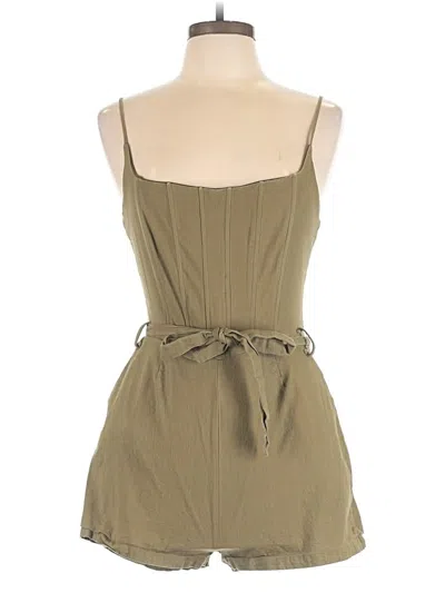 Pre-owned Windsor Romper In Tan