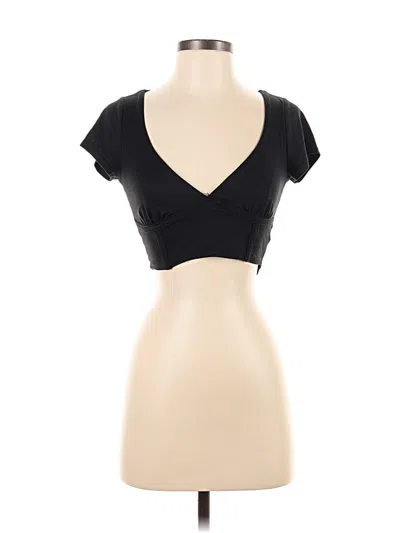 Pre-owned Windsor Short Sleeve Top Black Sweetheart Neckline Tops