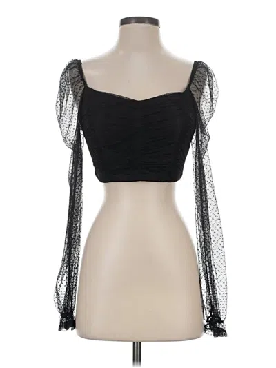Pre-owned Windsor Short Sleeve Top Black Sweetheart Neckline Tops
