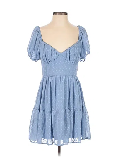 Pre-owned Windsor Short Sleeve Top Blue Sweetheart Neckline Tops