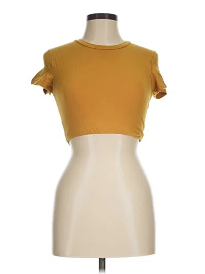 Pre-owned Windsor Short Sleeve Turtleneck In Gold