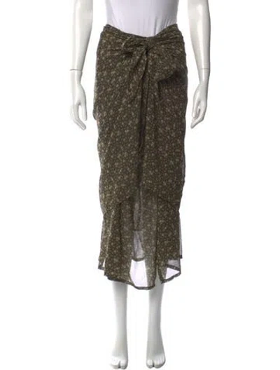 Pre-owned Windsor Silk Long Skirt In Multicolor