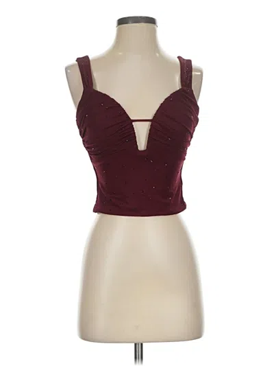 Pre-owned Windsor Sleeveless Blouse In Burgundy