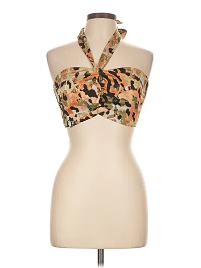 Pre-owned Windsor Sleeveless Blouse In Tan