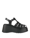 Windsor Smith Woman Sandals Black Size 10 Soft Leather In Black