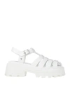 Windsor Smith Woman Sandals White Size 10 Soft Leather In White