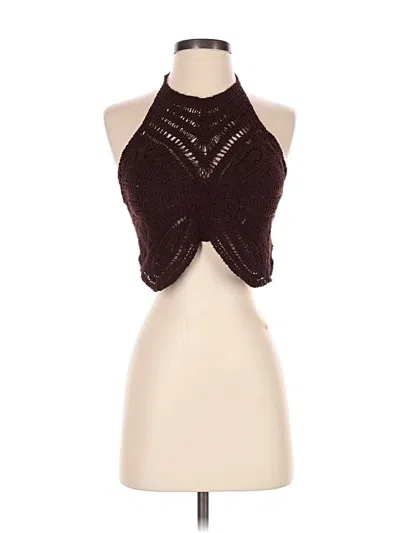Windsor Tank Top Burgundy Halter Neckline Tops
