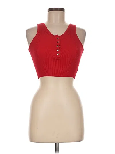 Pre-owned Windsor Tank Top Red Halter Neckline Tops