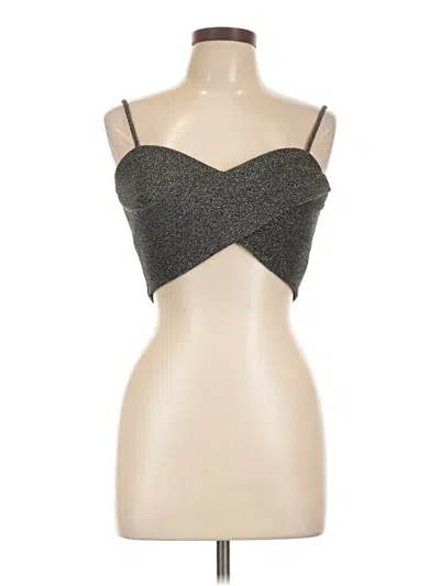 Pre-owned Windsor Tank Top Silver Strapless Neckline Tops