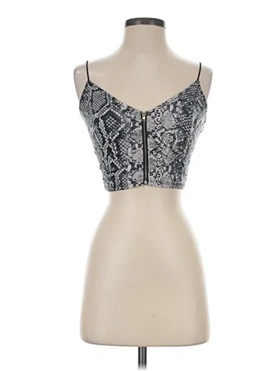 Pre-owned Windsor Tank Top Silver Strapless Neckline Tops