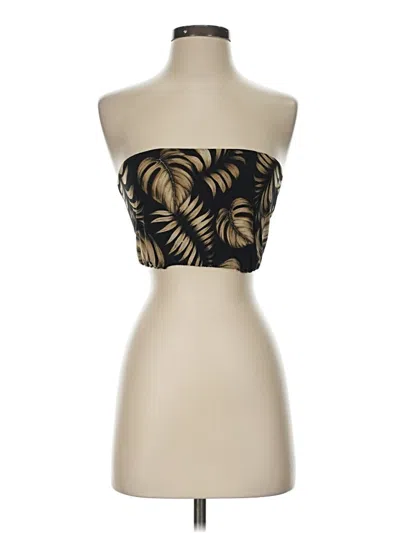 Pre-owned Windsor Tube Top Gold Strapless Neckline Tops