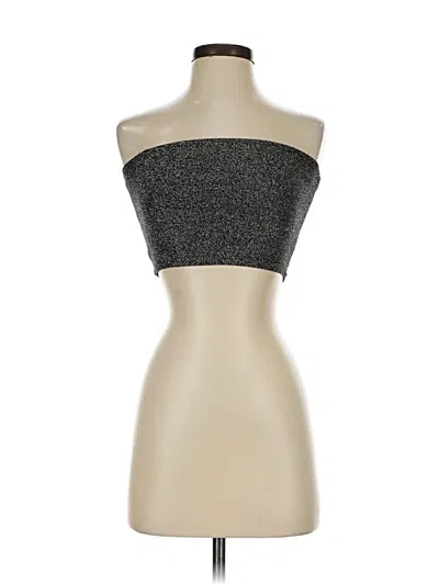 Pre-owned Windsor Tube Top Gray Strapless Neckline Tops