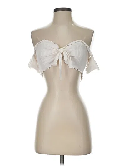 Pre-owned Windsor Tube Top Ivory Strapless Neckline Tops