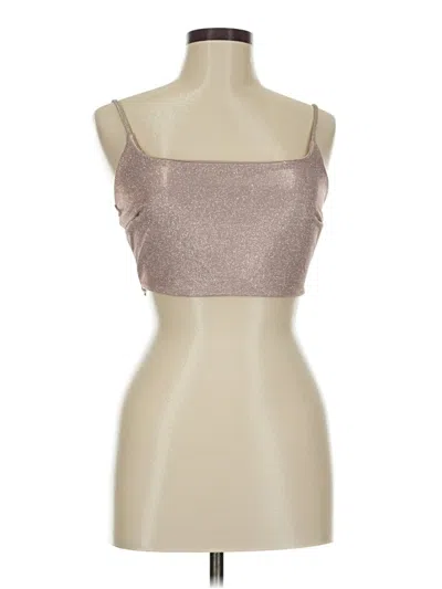 Pre-owned Windsor Tube Top Silver Strapless Neckline Tops