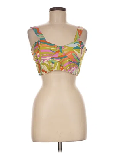 Pre-owned Windsor Tube Top Yellow Strapless Neckline Tops