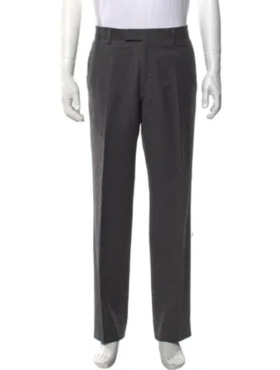 Pre-owned Windsor Virgin Wool Dress Pants In Grey