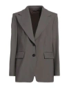 Windsor . Woman Blazer Lead Size 16 Virgin Wool In Gray